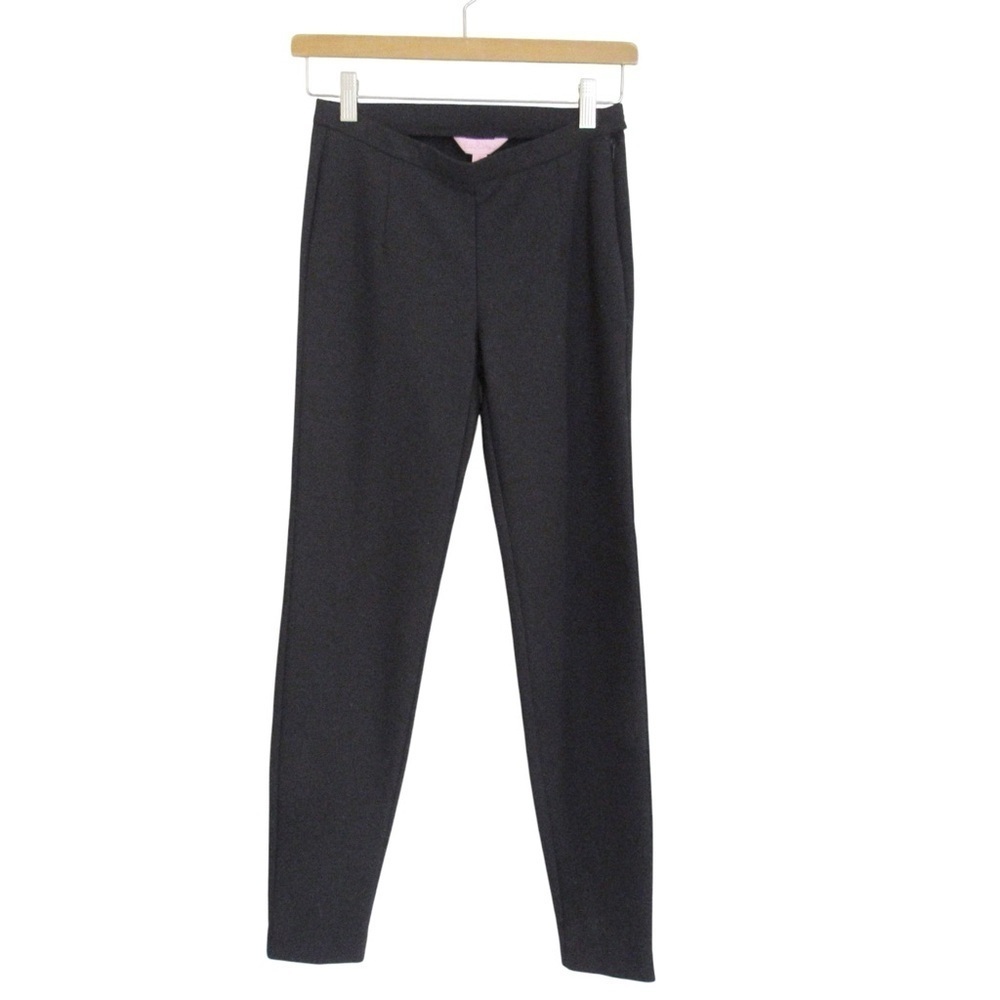 Lilly Pulitzer Black Dress Pants 0 Tapered Leg Zip Office Careerwear Classic